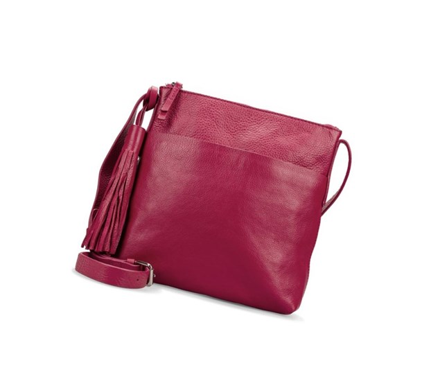 Bolsos Cruzados Clarks Topsham Shine Cuero Mujer Fucsia | RNLU-64391