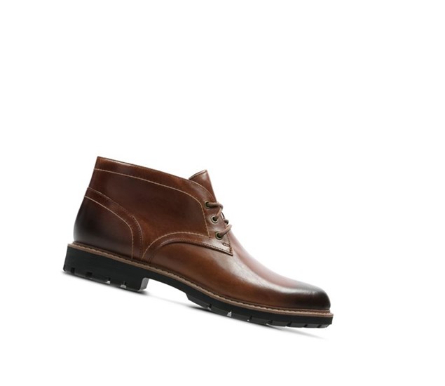 Botas De Desierto Clarks Batcombe Lo Cuero Hombre Marrones Oscuro | MKSD-10524