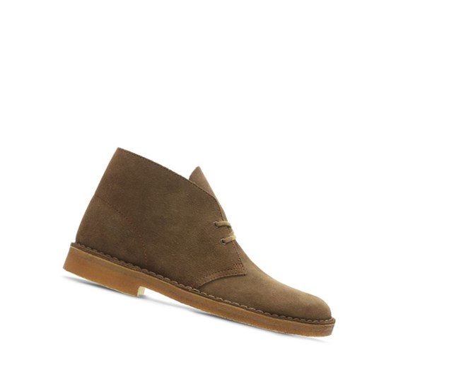 Botas De Desierto Clarks Originales Gamuza Hombre Marrones | AXBF-75392