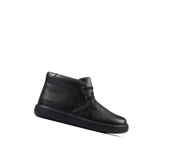 Botines Clarks Calle Step Cuero Niño Negras | RMCY-34160