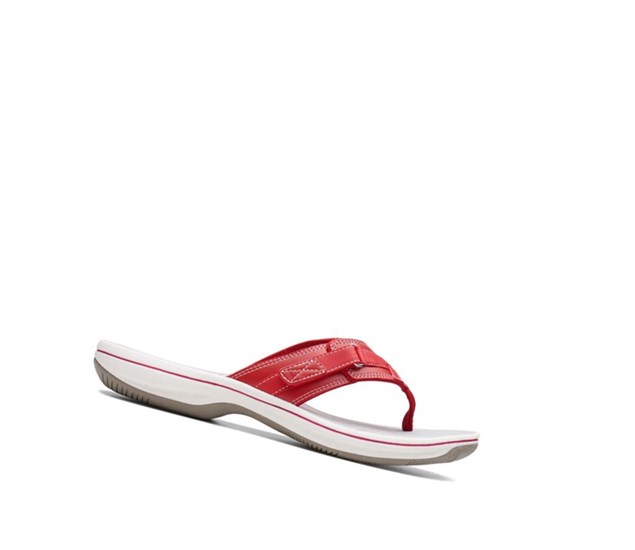 Chanclas Clarks Brinkley Sea Mujer Rojas | KOXR-49278