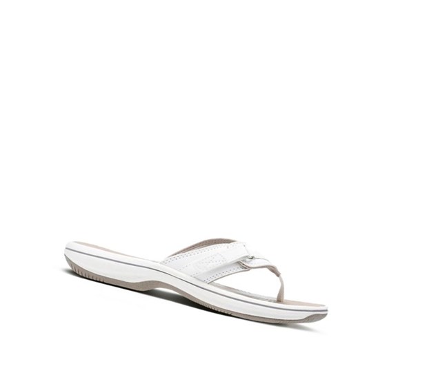 Chanclas Clarks Brinkley Sea Sintetico Mujer Blancas | EWLI-12384