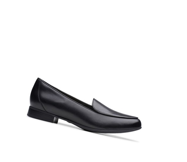 Loafers Clarks Un Blush Ease Cuero Mujer Negras | WCUP-94012