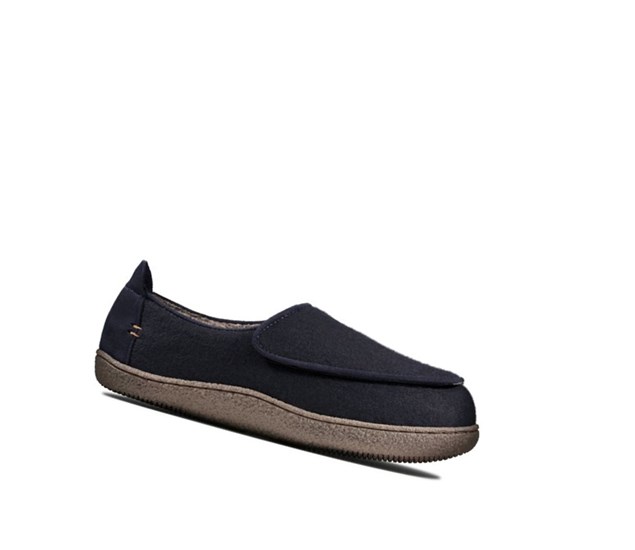 Pantuflas Clarks Relaxed Charm Hombre Azul Marino | DUZL-90185