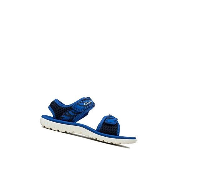 Sandalias Casuales Clarks Surfing Tide Niño Azul Marino | VRGK-07135