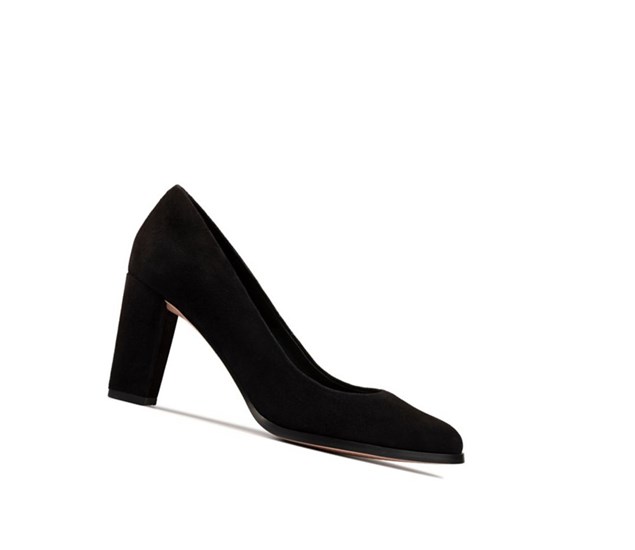 Tacones Clarks Kaylin Cara 2 Gamuza Mujer Negras | DTMR-56801