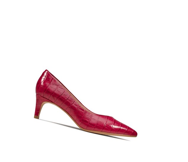 Tacones Clarks Laina 55 Cuero Mujer Fucsia | HPYI-06593