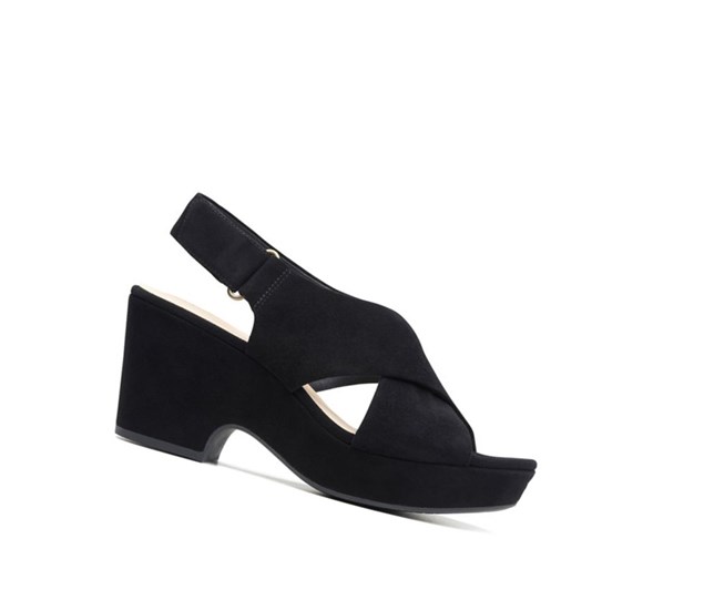 Tacones Clarks Maritsa Lara Gamuza Mujer Negras | NTYO-96241