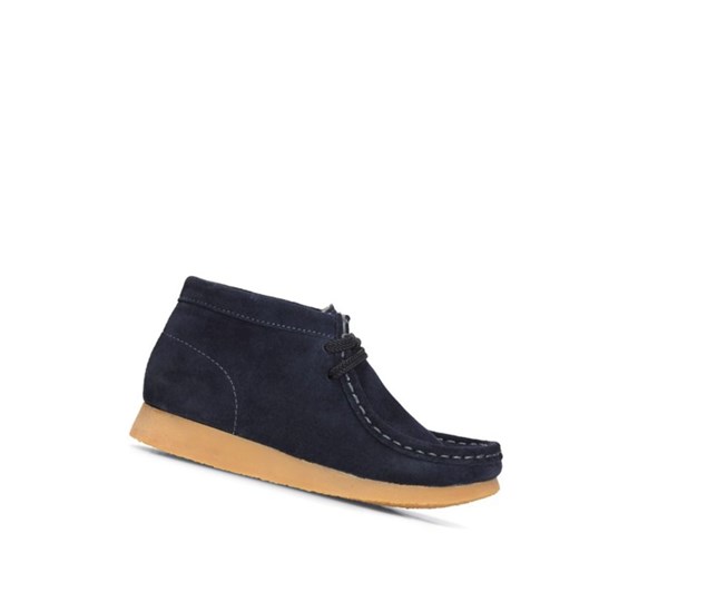 Wallabee Clarks Originales Gamuza Niño Azul Marino | ZKMW-58769