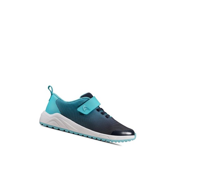 Zapatillas Clarks Aeon Pace Cuero Niña Azul Marino | FAMV-17524