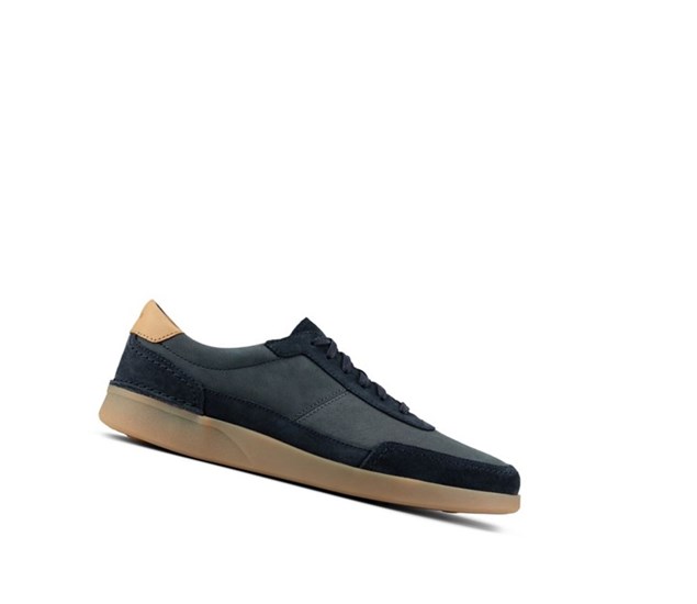 Zapatillas Clarks Oakland Run Gamuza Hombre Azul Marino | QHNR-83260