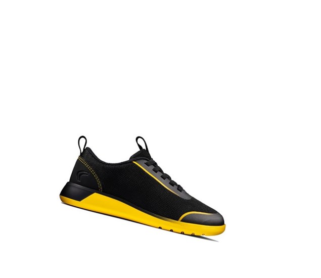 Zapatillas Clarks Suburb Spark Niño Negras Amarillo | QAZV-86541