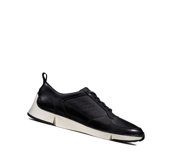 Zapatillas Clarks Tri Sprint Cuero Hombre Negras | LPZT-97258