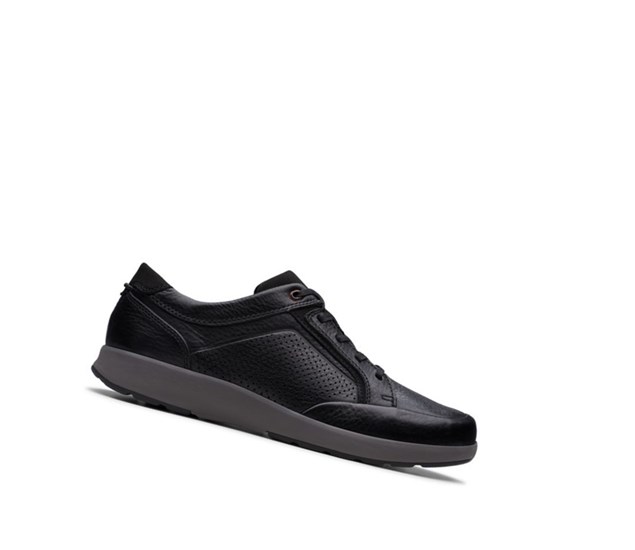 Zapatillas Clarks Un Trail Form Cuero Hombre Negras | SOWG-89023