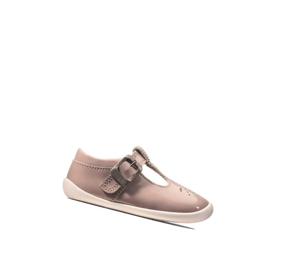 Zapatillas Para Caminar Clarks Roamer Star Charol Niña Rosas | BHRG-73694