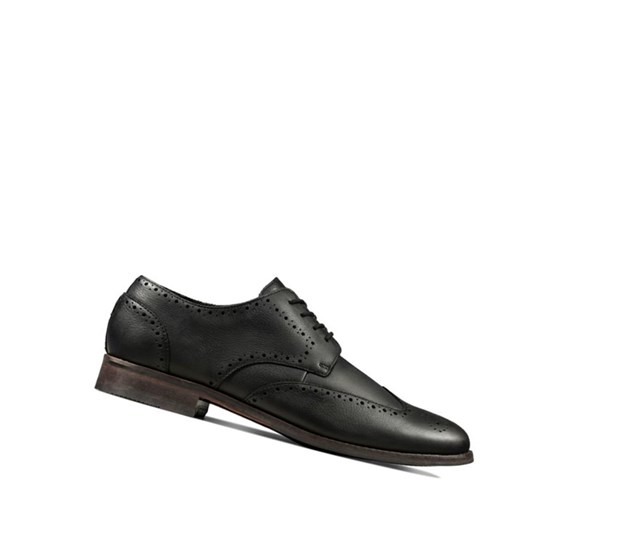 Zapatos Brogue Clarks Flow Limit Cuero Hombre Negras | XQBN-25491