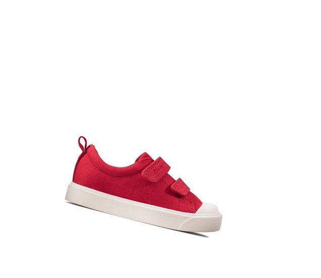 Zapatos Casuales Clarks City Bright Niño Rojas | UOJR-49273