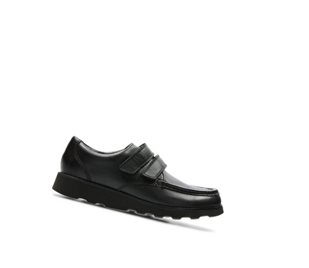 Zapatos Escolares Clarks Crown Tate Cuero Niño Negras | HYMC-64089