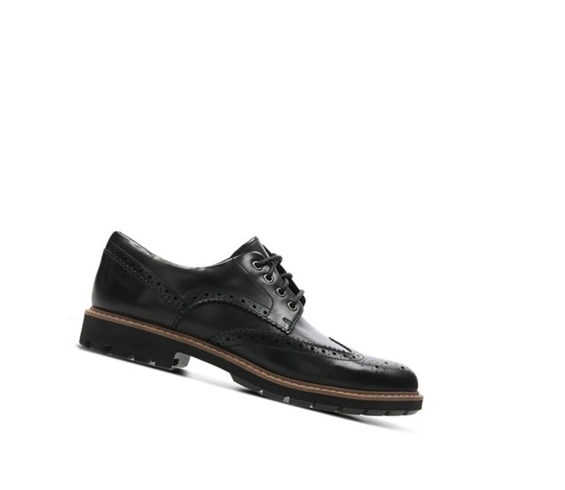 Zapatos Piel Clarks Batcombe Wing Cuero Hombre Negras | IBGO-12908