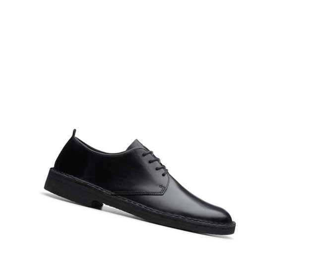 Zapatos Piel Clarks London Smart Casuales Polished Cuero Hombre Negras | OBJN-43567