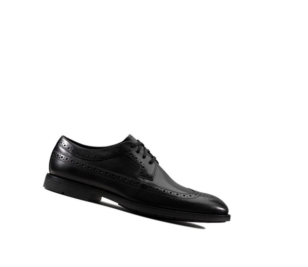 Zapatos Piel Clarks Ronnie Limit Cuero Hombre Negras | ILYN-50796