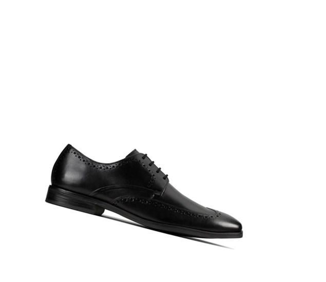 Zapatos Piel Clarks Stanford Limit Cuero Anchos Fit Hombre Negras | KFLW-01963