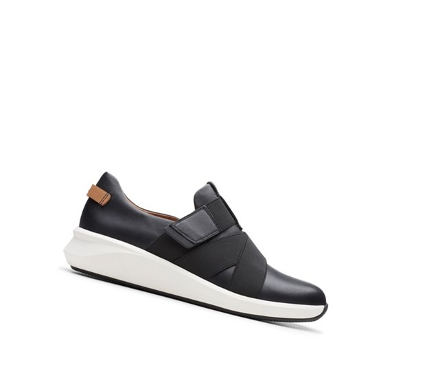 Zapatos Piel Clarks Un Rio Correa Cuero Mujer Negras | DIUW-12645