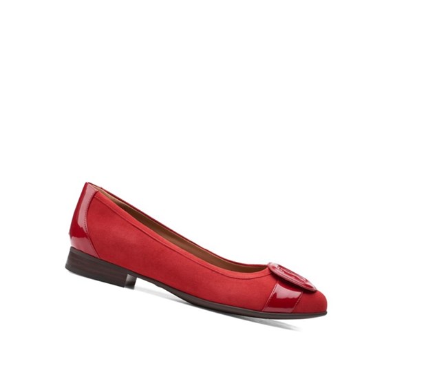 Zapatos Planos Clarks Un Blush Cove Gamuza Mujer Rojas | FBWT-82370