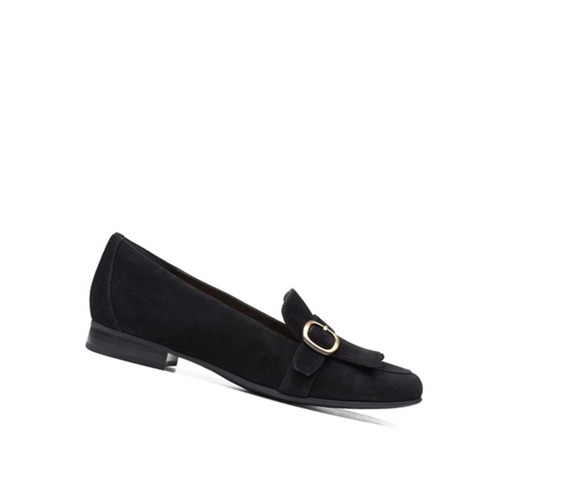 Zapatos Planos Clarks Un Blush Fame Gamuza Mujer Negras | VHTF-34281