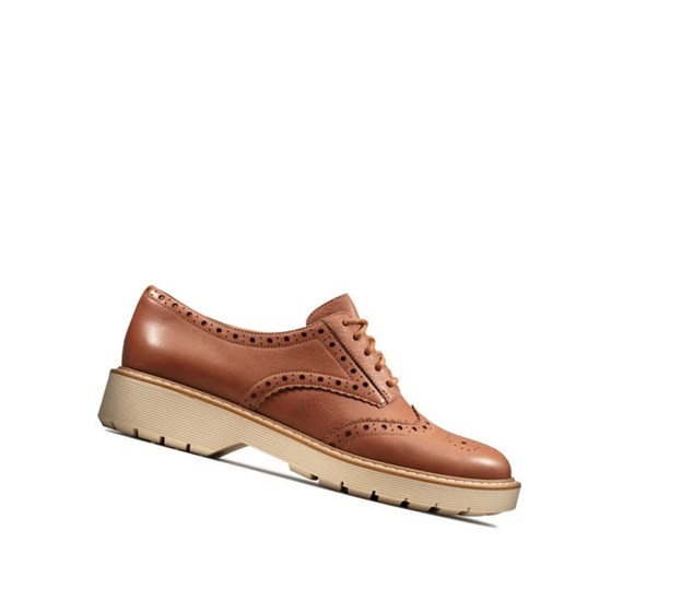 Zapatos Planos Clarks Witcombe Echo Cuero Mujer Marrones | RBDQ-04178