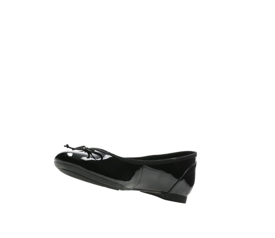 Ballerinas Clarks Couture Bloom Charol Mujer Negras | QWTK-72531