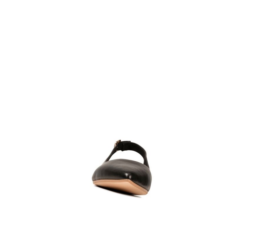 Ballerinas Clarks Laina15 Sling Cuero Mujer Negras | IUJD-06174