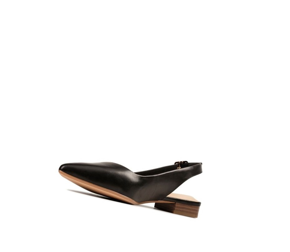 Ballerinas Clarks Laina15 Sling Cuero Mujer Negras | IUJD-06174