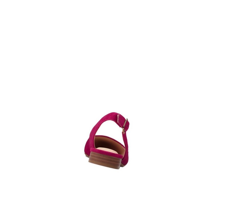 Ballerinas Clarks Laina15 Sling Gamuza Mujer Fucsia | TFAS-95487