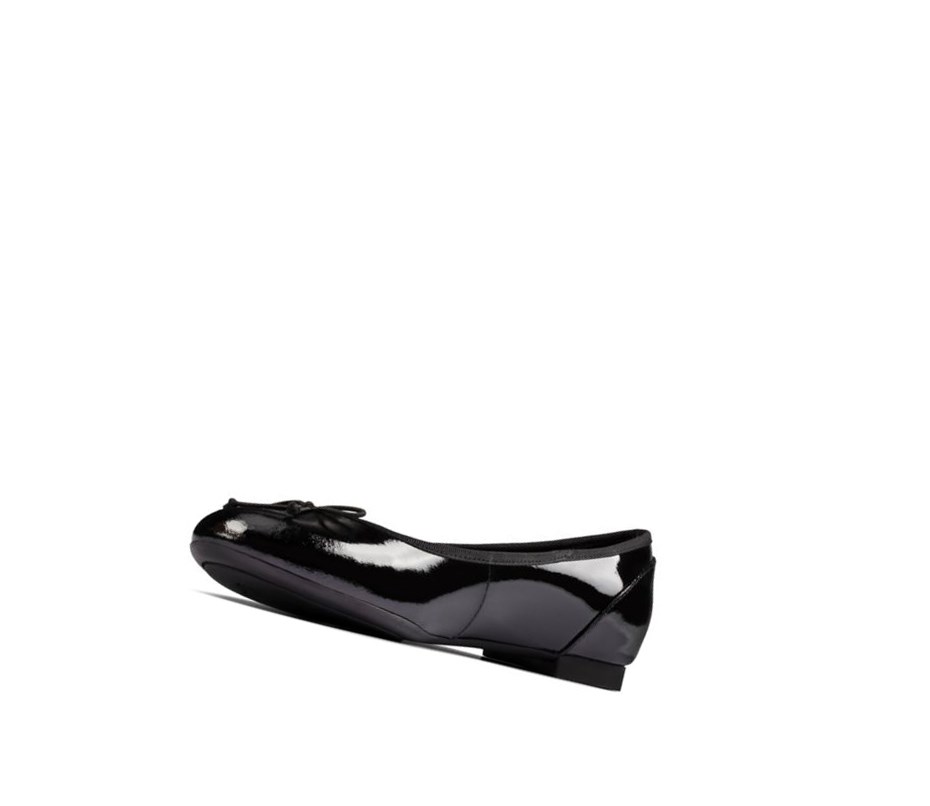 Ballerinas Clarks Patale Charol Cuero Mujer Negras | ZIWX-40275