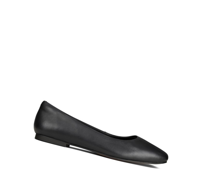 Ballerinas Clarks Pure 2 Cuero Mujer Negras | GJVU-67831