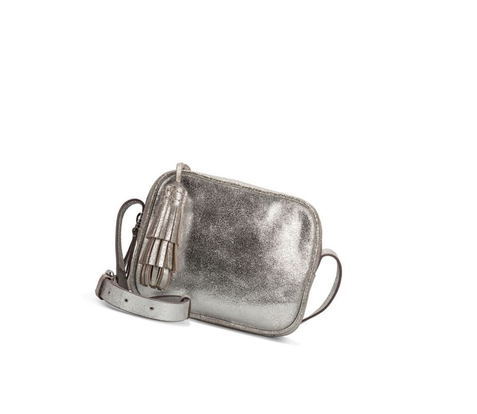 Bolsos Cruzados Clarks Topsham Mila Cuero Mujer Plateadas | SLOT-47953