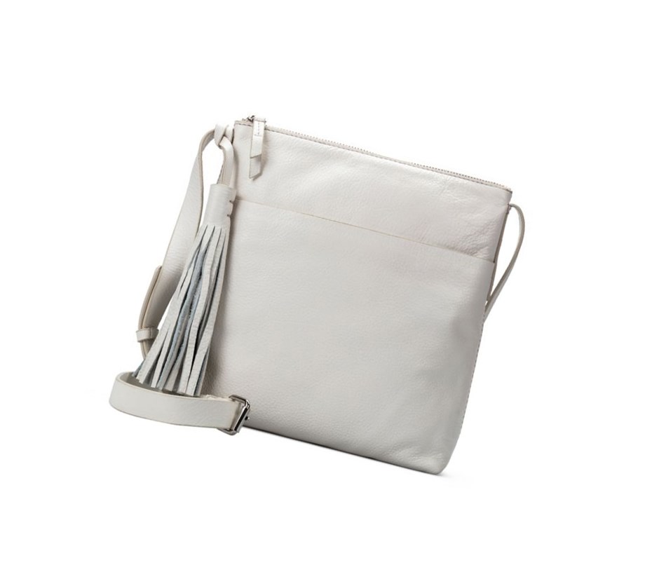 Bolsos Cruzados Clarks Topsham Shine Cuero Mujer Blancas | ZOLQ-98716