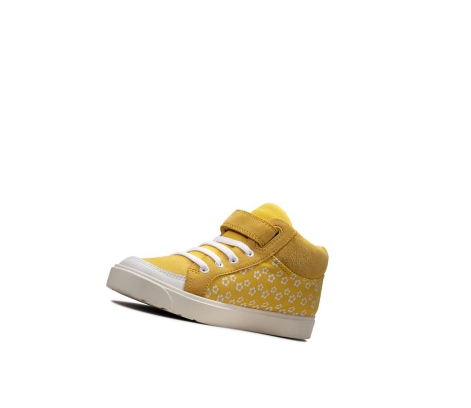 Botas Casuales Clarks City Hop Niño Amarillo | BAWX-42597