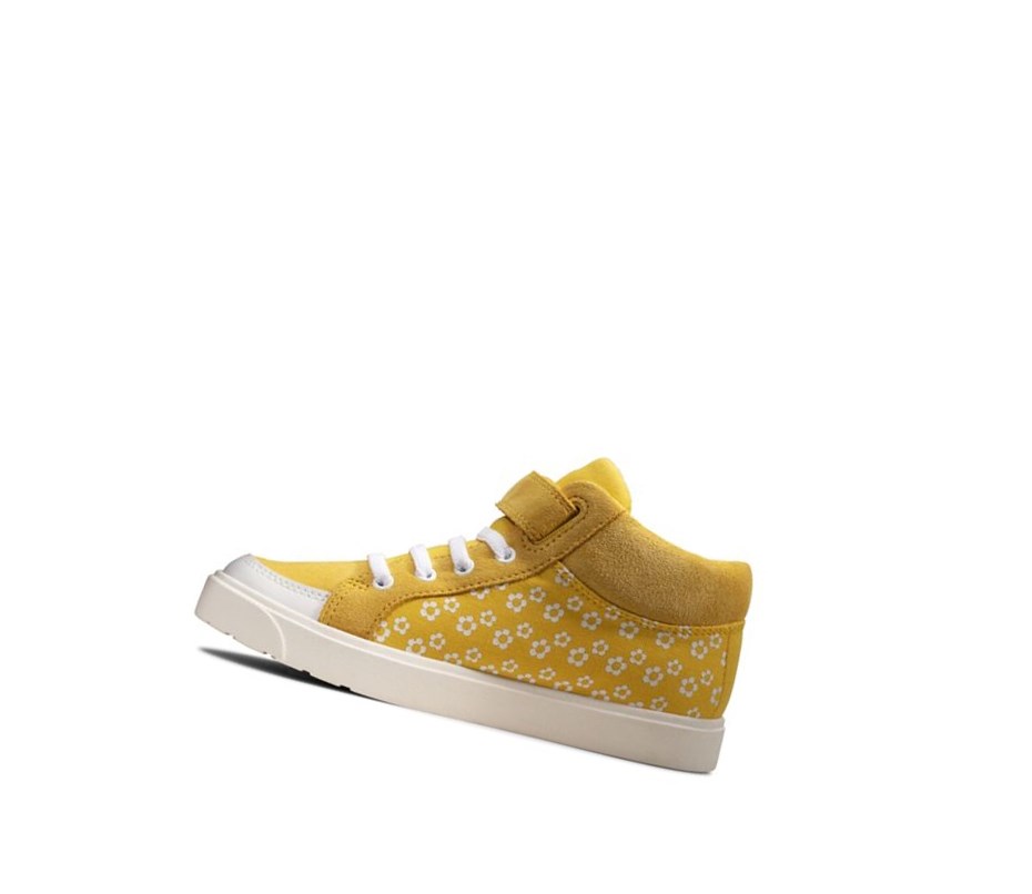 Botas Casuales Clarks City Hop Niño Amarillo | BAWX-42597