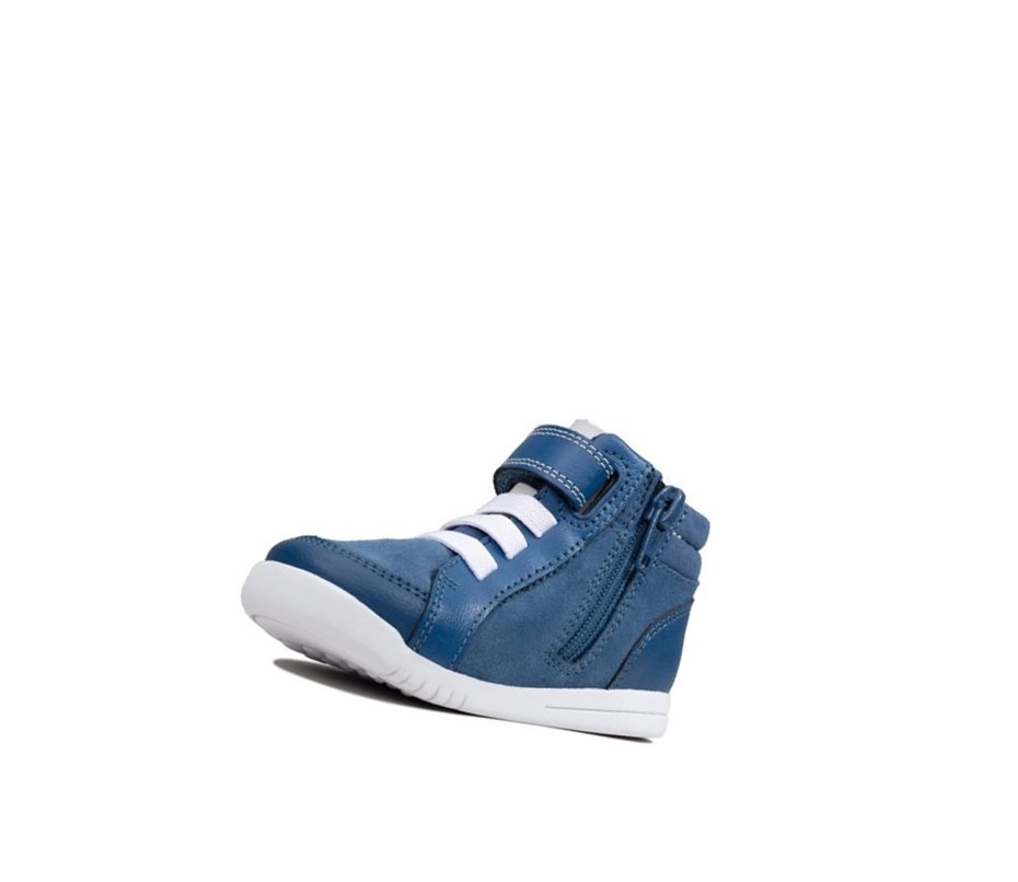 Botas Casuales Clarks Emery Beat Gamuza Niño Azules | OGKL-78031