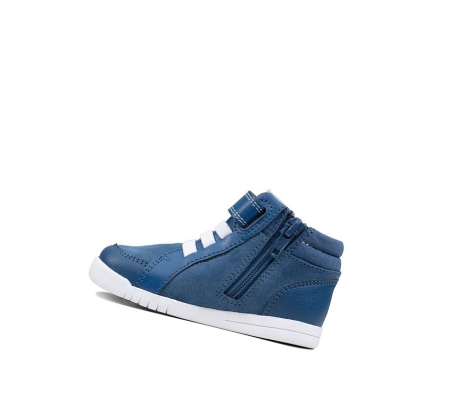 Botas Casuales Clarks Emery Beat Gamuza Niño Azules | OGKL-78031