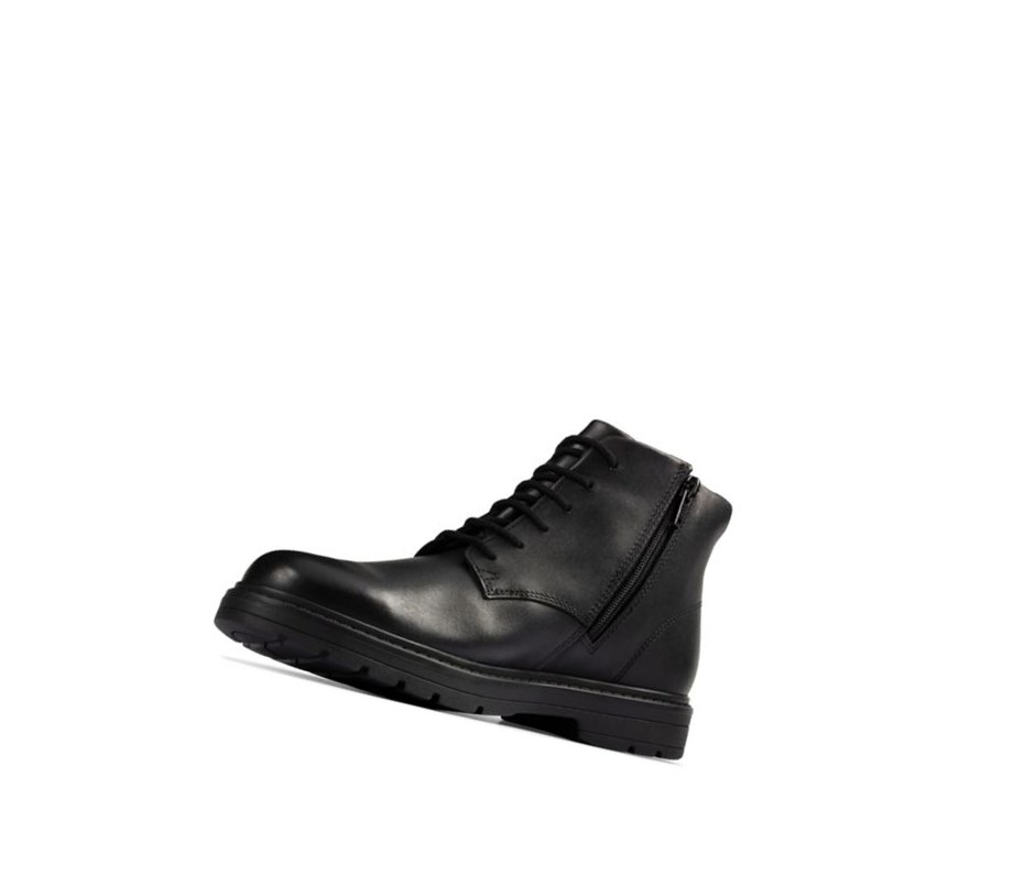 Botas Cuero Clarks Loxham Walk Gore-tex Cuero Niño Negras | IRPW-53401