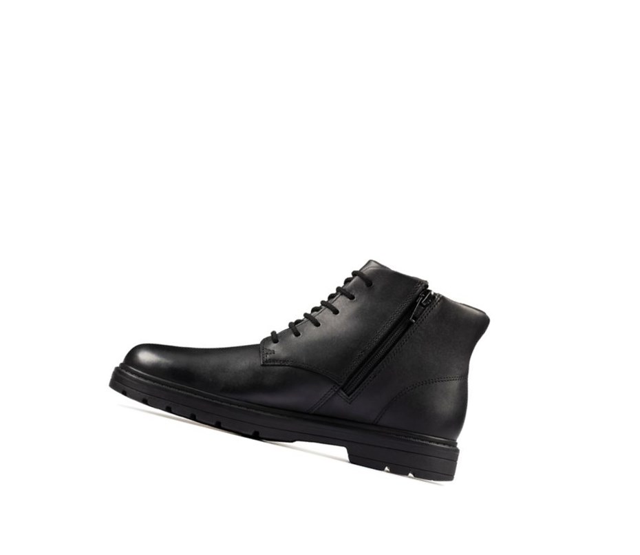 Botas Cuero Clarks Loxham Walk Gore-tex Cuero Niño Negras | IRPW-53401