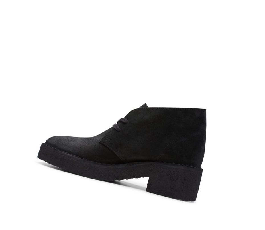 Botas De Desierto Clarks Arisa Gamuza Mujer Negras | TUAY-04263