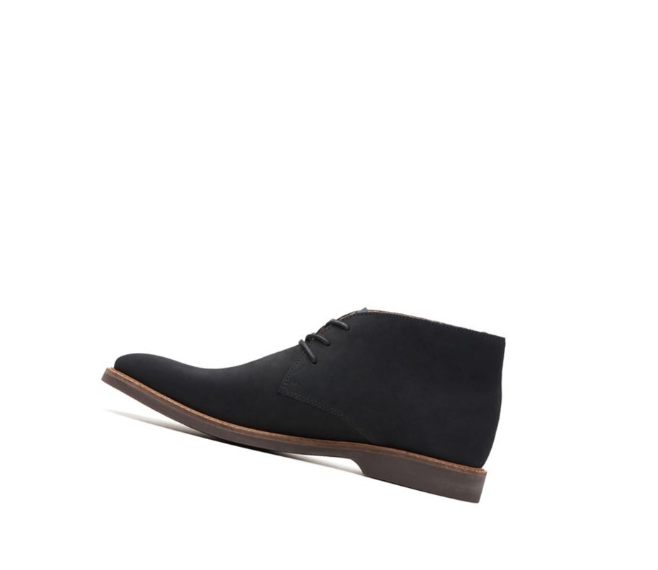 Botas De Desierto Clarks Atticus Limit Nubuck Cuero Hombre Negras | GSYO-79126