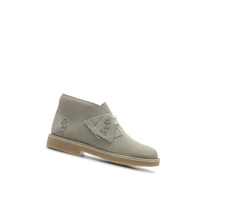 Botas De Desierto Clarks Iconic Embossed Gamuza Niño Beige | LEGQ-65391