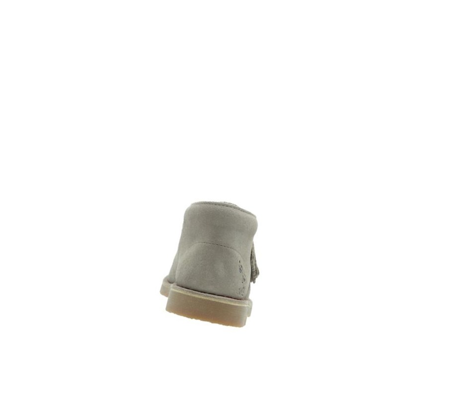 Botas De Desierto Clarks Iconic Embossed Gamuza Niño Beige | WGTS-02718