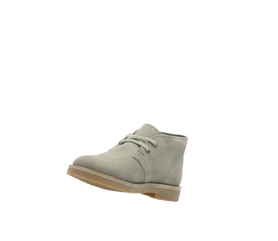 Botas De Desierto Clarks Iconic Embossed Gamuza Niña Beige | ZQEG-87290