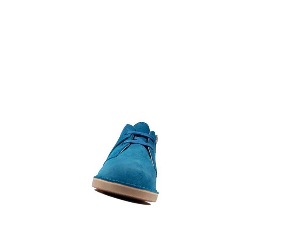 Botas De Desierto Clarks Iconic Gamuza Niño Azules | GALV-13820